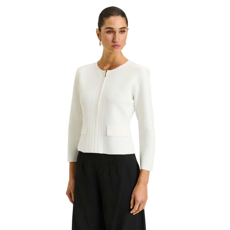 Veronika Maine Zip Front Milano Jacket image number 0